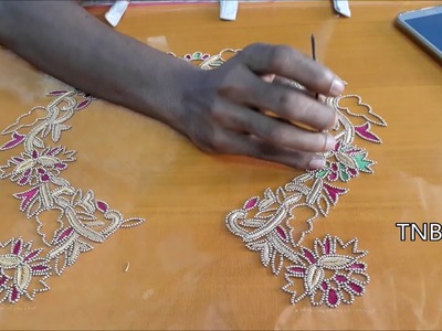 Latest blouse hand designs for pattu sarees | simple maggam work blouse designs, embroidery stitches