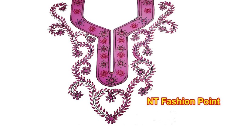 Learn How to Simple Neck Designs for Girl’s Dresses | Learn Hand Embroidery Designs