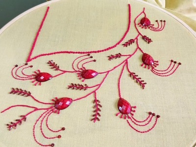 Neckline Embroidery (Hand Embroidery Work)