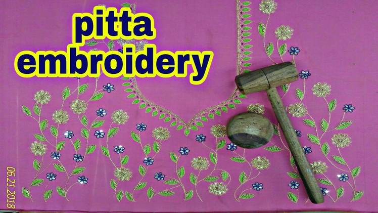 New pitta work | Aari embroidery | zardoshi work | Hand embroidery