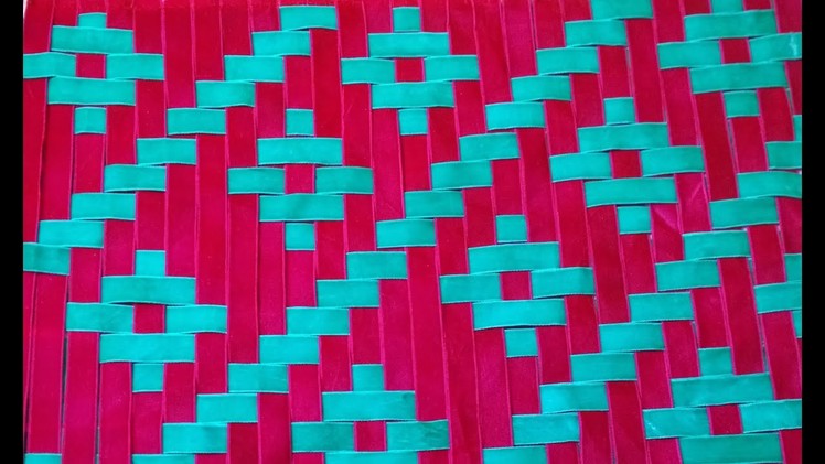 Weaving Tutorial.Meshwork.Ribbon.Cojin Decorado Tutorial-3 (3D Cushion.Mat.Dress)