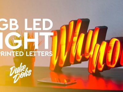 3D Printed LED Marquee Letters. Anet A6. Letras LED impresas en 3D