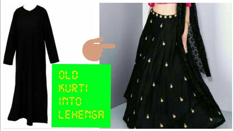 Convert kurti to a Lehenga Skirt: Make your own Lehenga Suit ( HINDI )