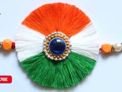 DIY Indian tricolor rakhi |Rakhi for kids|Anchor Thread Rakhi |Rakhi Making|#Rakhi| #Rakshabandhan