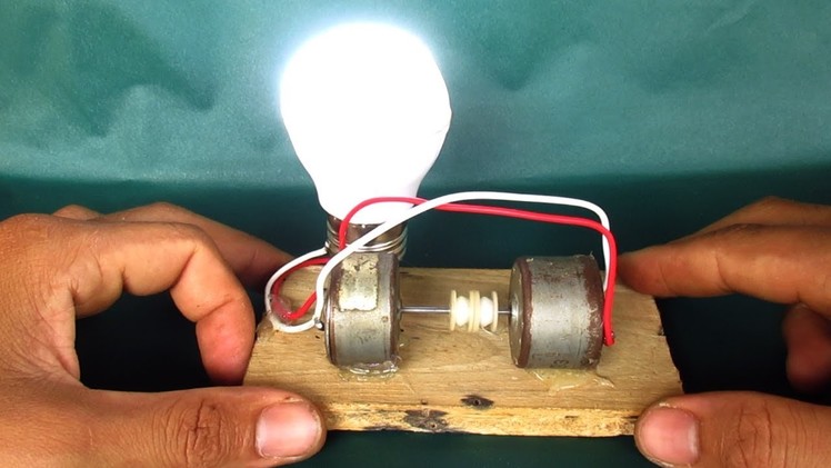 Free energy light bulbs with motor - DIY projects experiments at home 2018