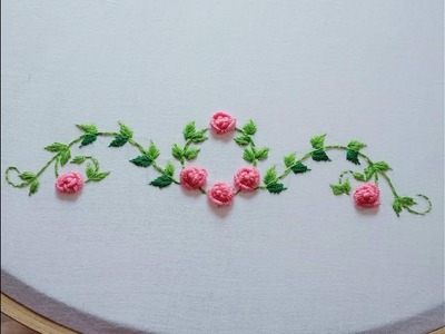 Hand embroidery. Border design.