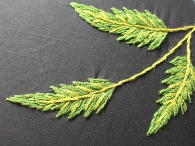 Hand Embroidery Designs | Leaf tutorial for beginners