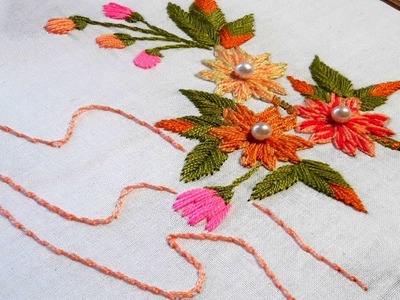 Hand Embroidery | Dress Design.Cushion Cover Design By Satin Stitch .