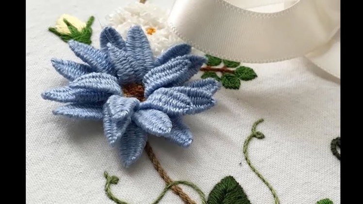 Hand Embroidery Kadai kamal Stitch (Flowers)| mooshiestitch
