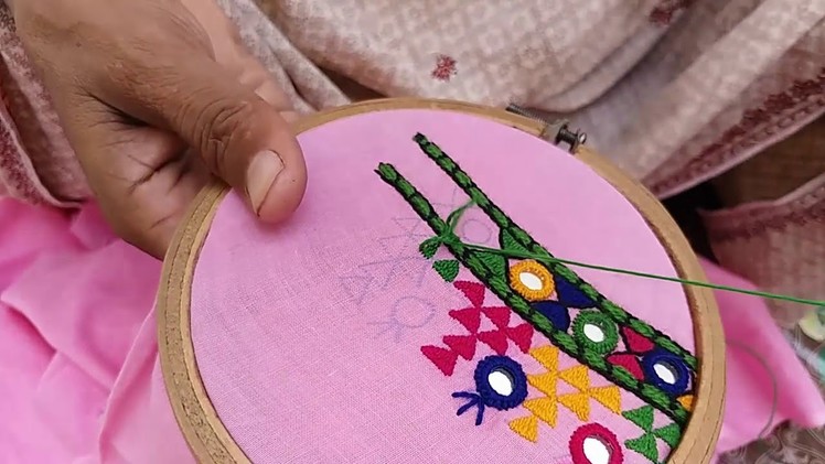 HAND EMBROIDERY : MIRROR EMBROIDERY. PART-1