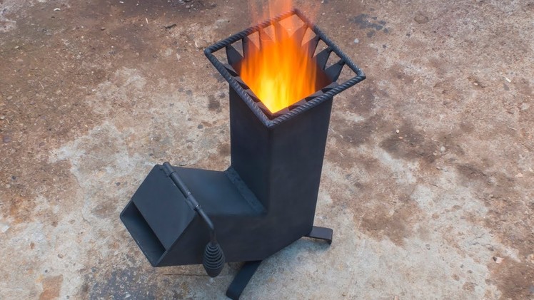 Homemade wood burning Rocket stove