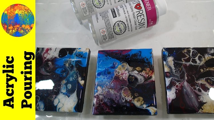 How to Add a Resin Coating to Your Acrylic Pour Paintings
