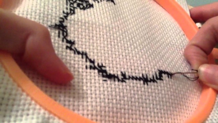 How to Finish a Thread - Cross Stitching