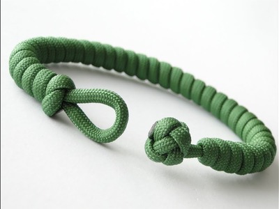 How to Make a Simple Quick Deploy Single Strand Knot and Loop Paracord Survival Bracelet-CbyS