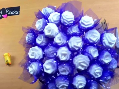 How to make bouquet of roses simple with straws