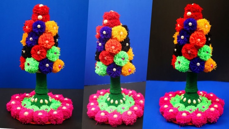 How to make Flower Vase with Wool | Woolen Craft | Easy DIY Craft | DIY Home Decor