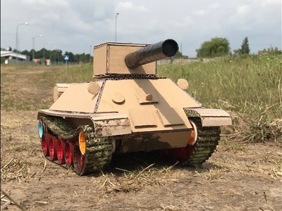 How to Make RC Tank T-34-85 at Home - DIY with cardboard