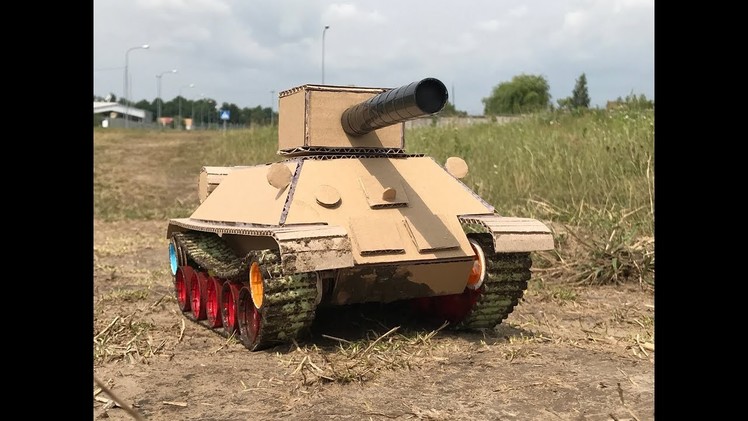 How to Make RC Tank T-34-85 at Home - DIY with cardboard