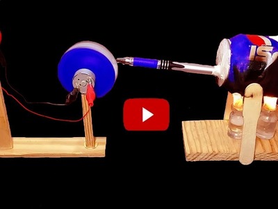 How to make Steam Powered Electricity Generator - DIY Cool Science Project