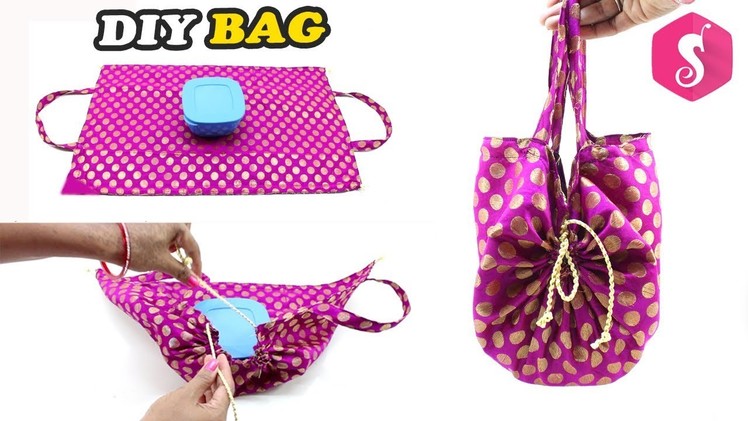 Innovative Tiffin Bag Sew Idea | Easy Craft | Old Cloth Bag by Sonali Creations