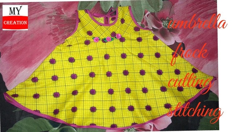 Kids summer eid dress.umbrella frock for baby girl easy way to cut and stitch frock