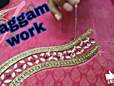Mahgam work design | aari embroidery | zardoshi work | hand embroidery