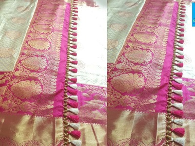 Making of Saree tassels.kuchu using beads. latest saree kuchu design