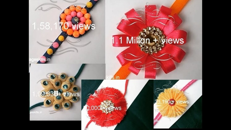 My top Ten Rakhi collection images in last year l hand made project images l colourful collections