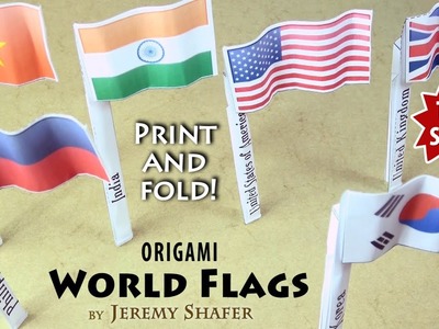 Origami World Flags - Print and Fold!