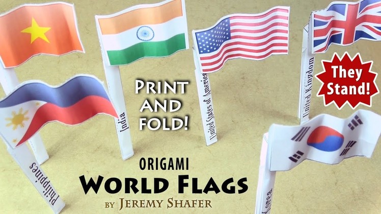 Origami World Flags - Print and Fold!