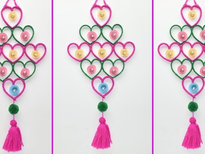 Plastic Bottle Wall Hanging | How to make Unique & Beautiful Wall hanging with Plastic bottle & Wool