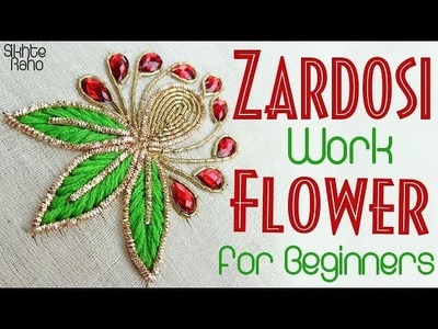 Sikhte Raho: Zardosi Work Flower For Beginners || Hand Embroidery || Zardosi Work