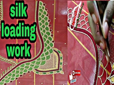 Silk loading work | Aari embroidery | French knot | hand embroidery