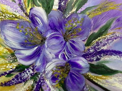 Sommerblumen-Einfach Malen-Blumen-Easy Painting-Flowers. V52