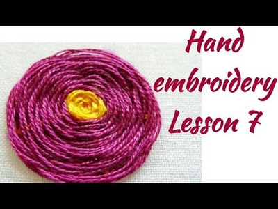 Spider web Hand embroidery  Malayalam Lesson 7