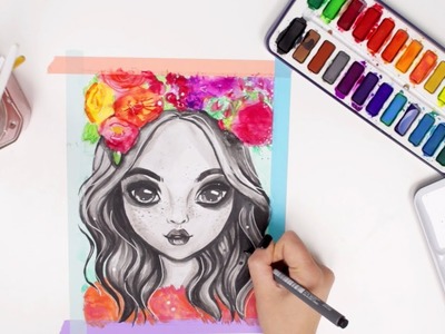 TOPModel malen mit Wasserfarben | watercolor painting || Foxy Draws