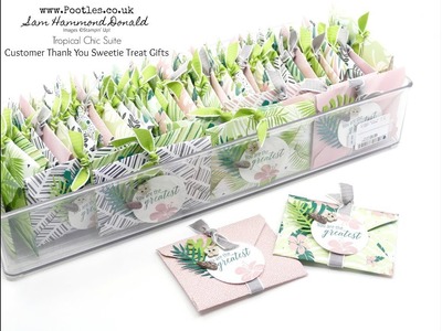 Tropical Chic Envelope Punch Board Customer Thank You Gifts