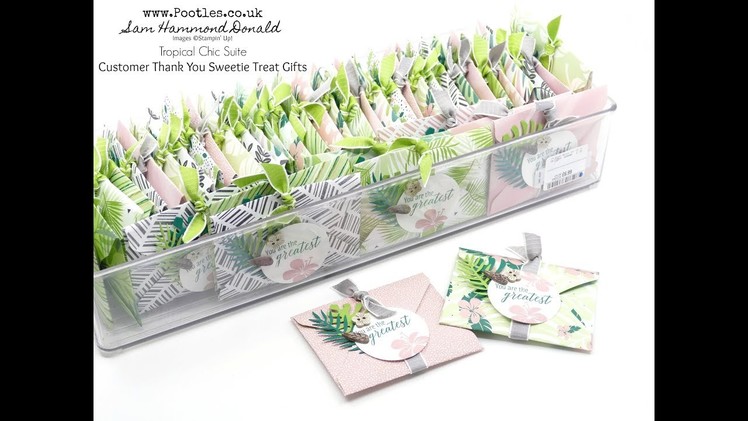 Tropical Chic Envelope Punch Board Customer Thank You Gifts