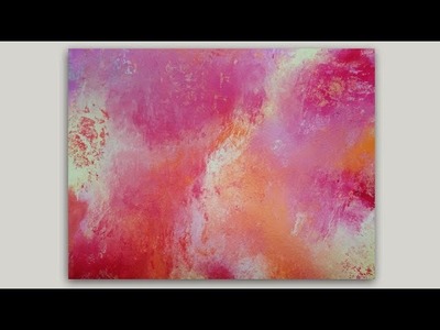 Abstract ACRYLIC Painting - EASY Blending Technique with Acrylics and Plastic Wrap