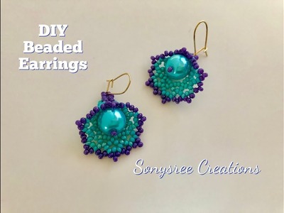 DIY Beaded Bell Earrings . How to make beaded earrings