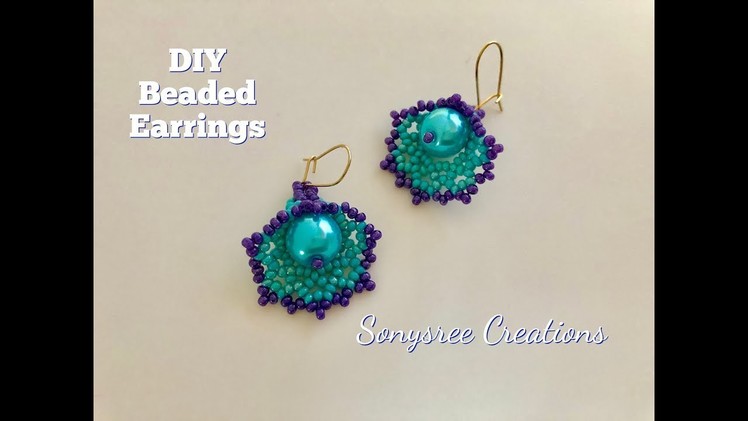DIY Beaded Bell Earrings . How to make beaded earrings