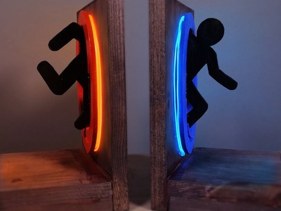 DIY Neon Portal Bookends - They GLOW in the Dark!