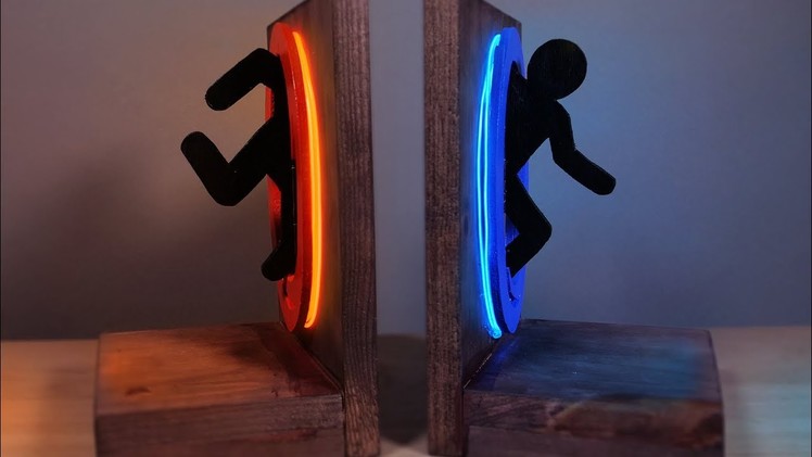 DIY Neon Portal Bookends - They GLOW in the Dark!