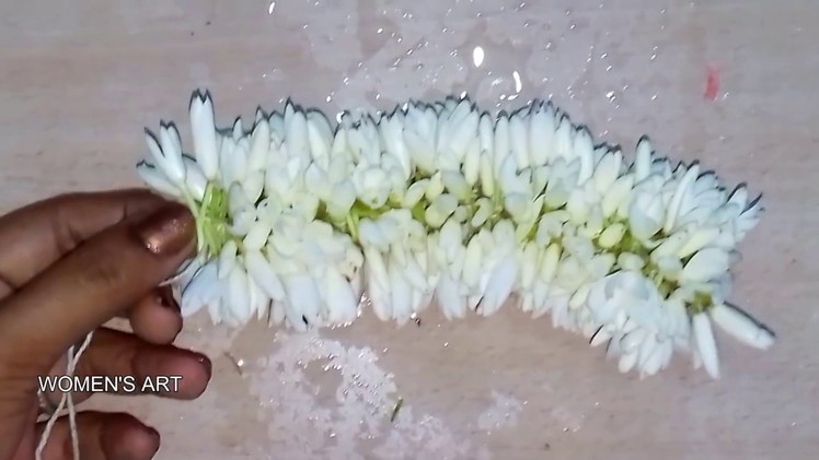 Easy method to sting pichi flower garland | How to string pichi poo malai in tamil