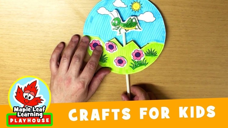 Grasshopper Craft for Kids | Maple Leaf Learning Playhouse