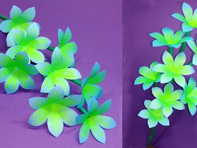 How to Make Stick Paper Flower | Most Beautiful Stick Flower with Paper | Jarine's Crafty Creation
