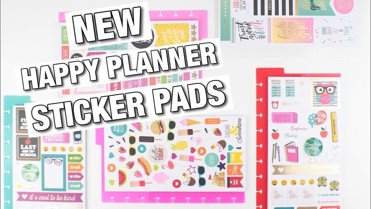 NEW Sticker Pads FLIPTHROUGH Happy Planner | At Home With Quita