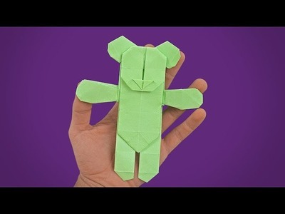 Origami: Teddy Bear | How to make a paper teddy bear! - Instructions in English (BR)