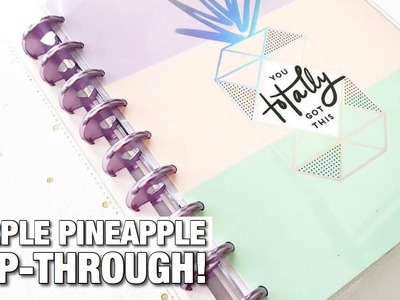 Purple Pineapple HAPPY PLANNER FLIPTHROUGH + SETUP Student Edition | At Home With Quita