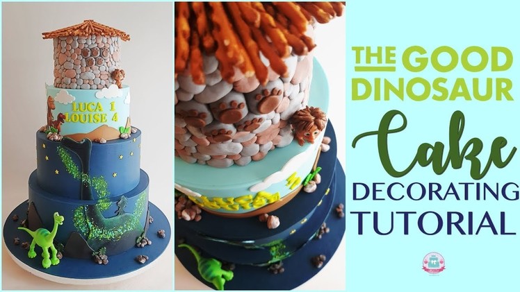 THE GOOD DINOSAUR CAKE DECORATING TUTORIAL | Abbyliciousz The Cake Boutique